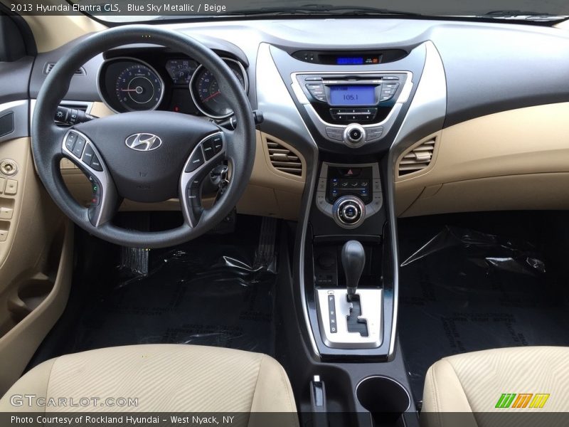 Blue Sky Metallic / Beige 2013 Hyundai Elantra GLS