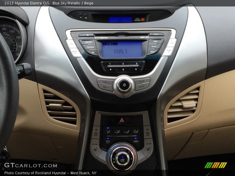 Blue Sky Metallic / Beige 2013 Hyundai Elantra GLS
