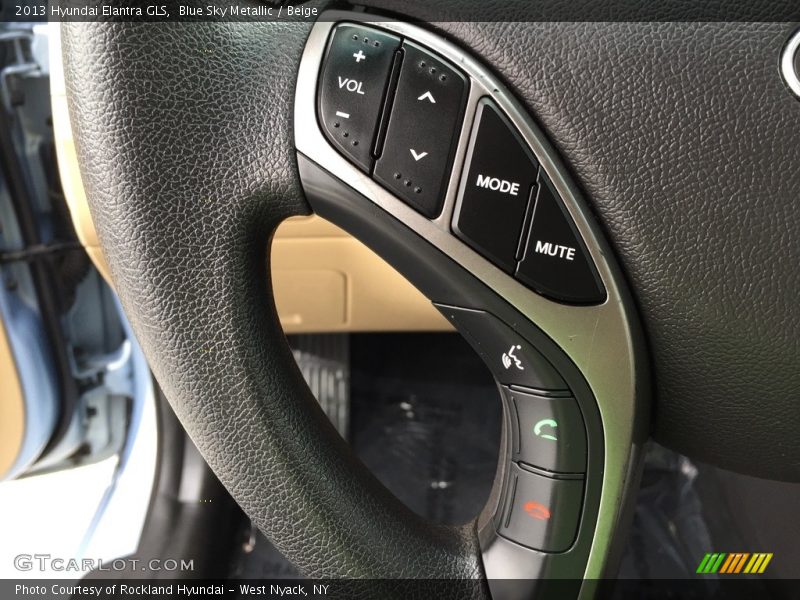 Blue Sky Metallic / Beige 2013 Hyundai Elantra GLS