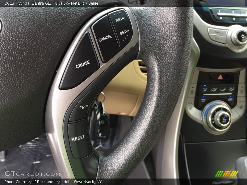 Blue Sky Metallic / Beige 2013 Hyundai Elantra GLS