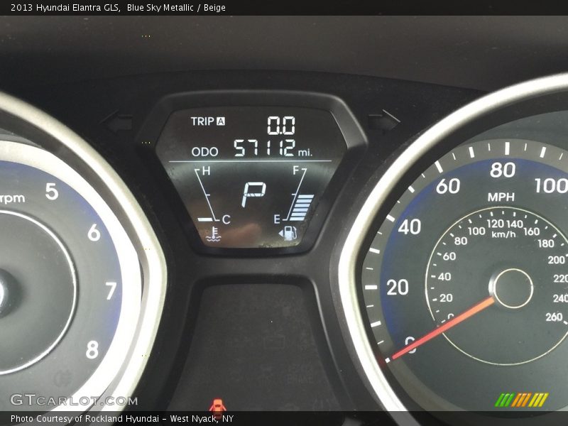Blue Sky Metallic / Beige 2013 Hyundai Elantra GLS