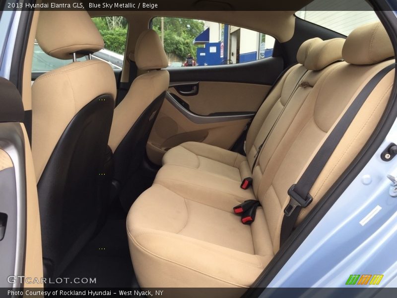 Blue Sky Metallic / Beige 2013 Hyundai Elantra GLS