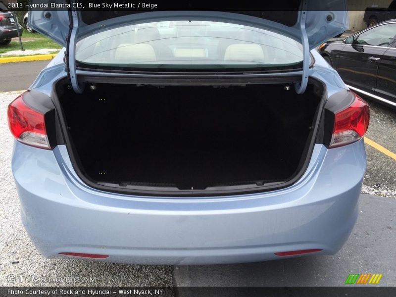 Blue Sky Metallic / Beige 2013 Hyundai Elantra GLS