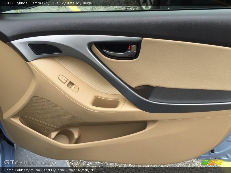 Blue Sky Metallic / Beige 2013 Hyundai Elantra GLS