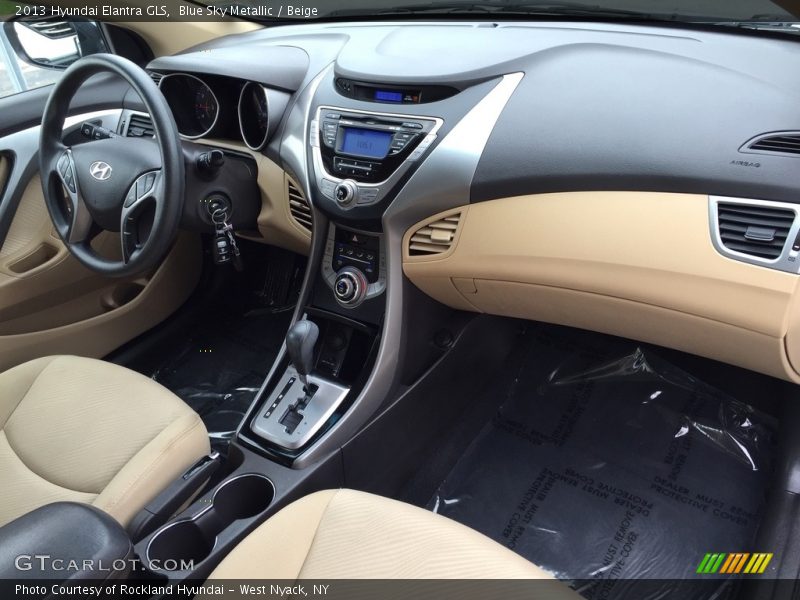 Blue Sky Metallic / Beige 2013 Hyundai Elantra GLS