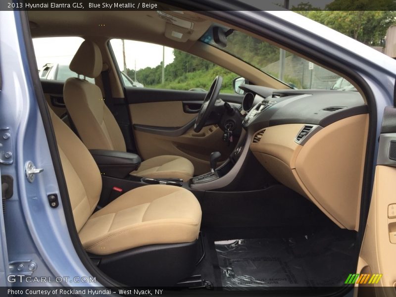Blue Sky Metallic / Beige 2013 Hyundai Elantra GLS