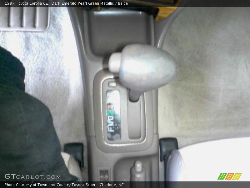 Dark Emerald Pearl Green Metallic / Beige 1997 Toyota Corolla CE