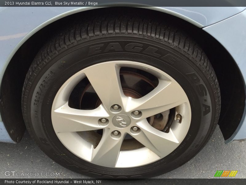 Blue Sky Metallic / Beige 2013 Hyundai Elantra GLS