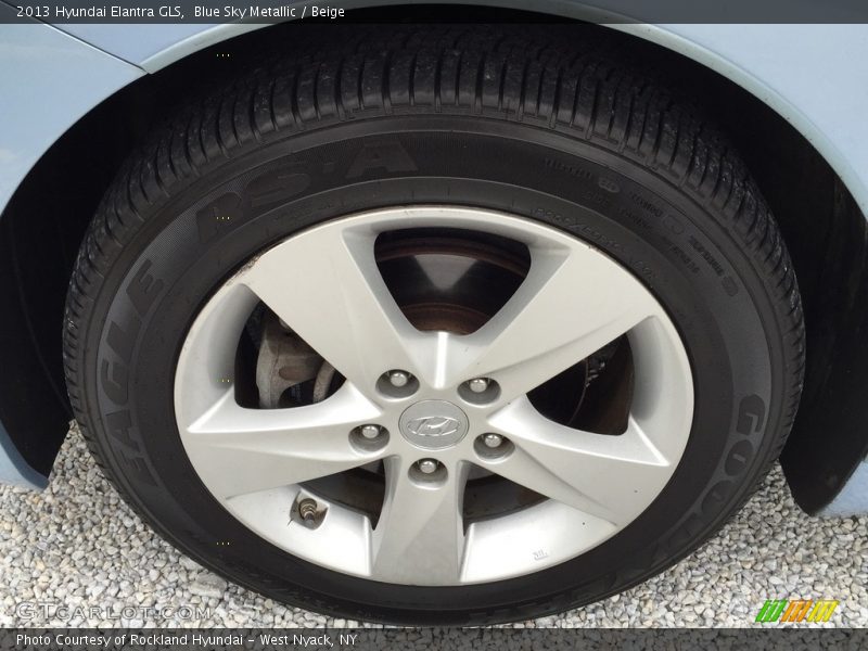 Blue Sky Metallic / Beige 2013 Hyundai Elantra GLS