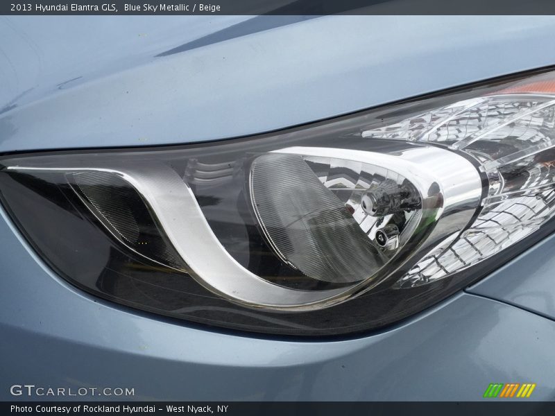 Blue Sky Metallic / Beige 2013 Hyundai Elantra GLS