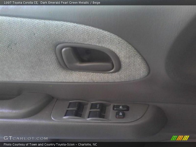 Dark Emerald Pearl Green Metallic / Beige 1997 Toyota Corolla CE