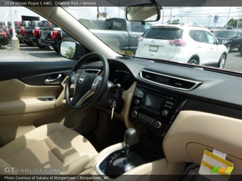 Cayenne Red / Almond 2016 Nissan Rogue S AWD