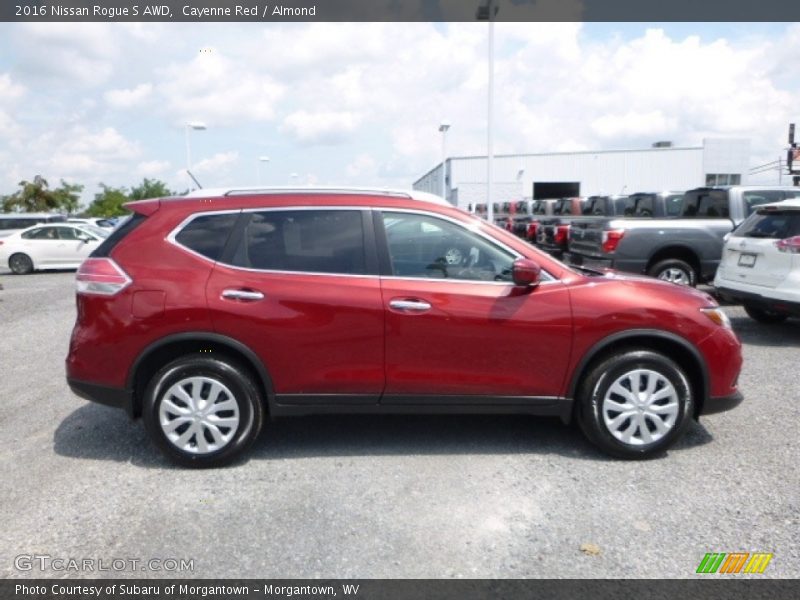 Cayenne Red / Almond 2016 Nissan Rogue S AWD