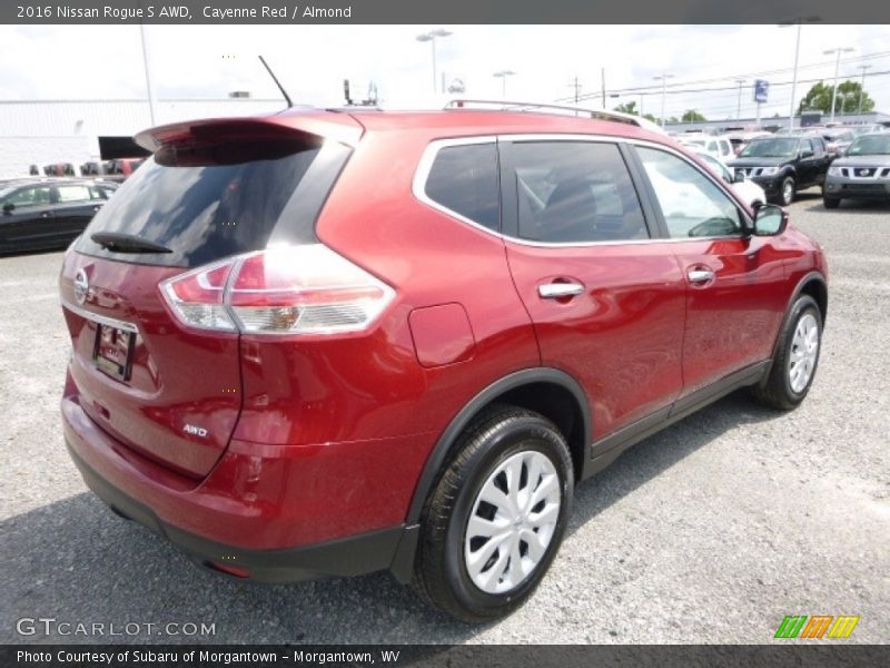 Cayenne Red / Almond 2016 Nissan Rogue S AWD