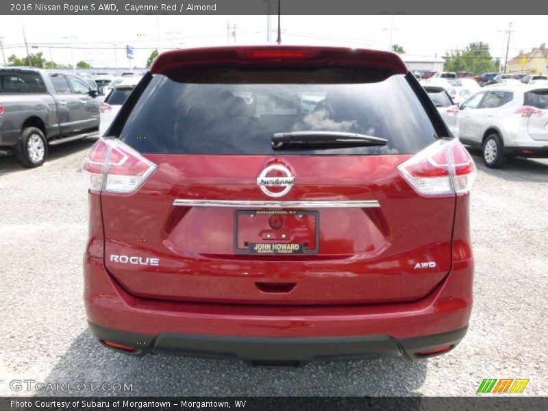 Cayenne Red / Almond 2016 Nissan Rogue S AWD