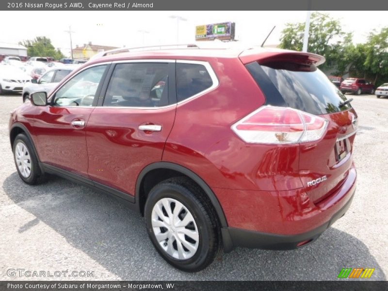 Cayenne Red / Almond 2016 Nissan Rogue S AWD