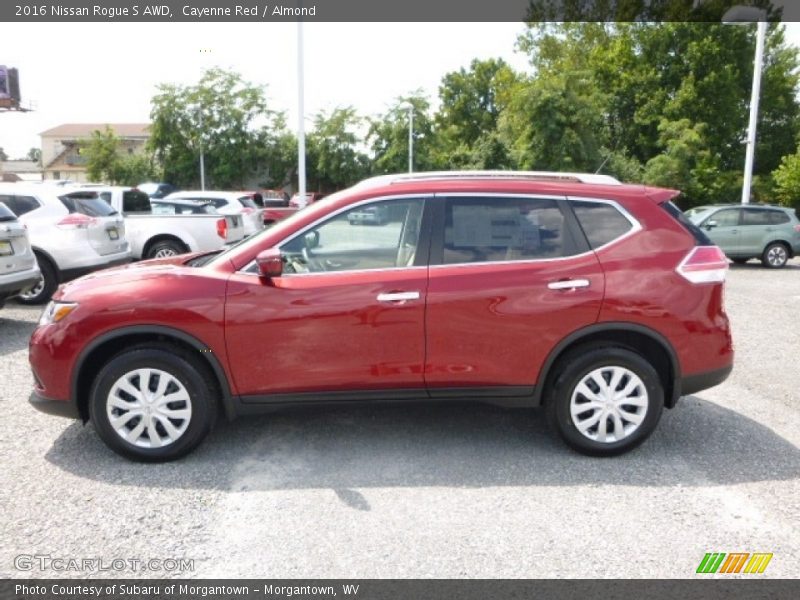 Cayenne Red / Almond 2016 Nissan Rogue S AWD