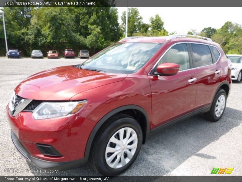 Cayenne Red / Almond 2016 Nissan Rogue S AWD