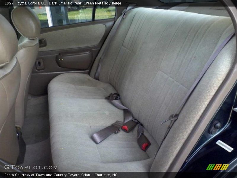 Dark Emerald Pearl Green Metallic / Beige 1997 Toyota Corolla CE