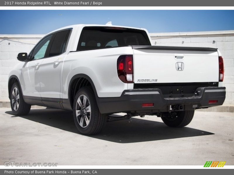 White Diamond Pearl / Beige 2017 Honda Ridgeline RTL