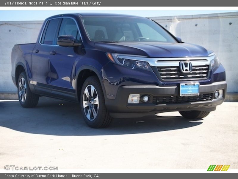 Obsidian Blue Pearl / Gray 2017 Honda Ridgeline RTL