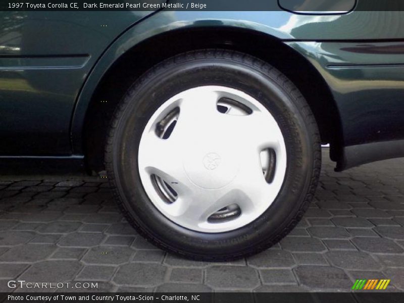 Dark Emerald Pearl Green Metallic / Beige 1997 Toyota Corolla CE
