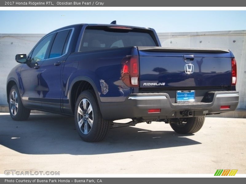 Obsidian Blue Pearl / Gray 2017 Honda Ridgeline RTL