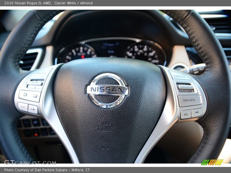 Glacier White / Almond 2016 Nissan Rogue SL AWD