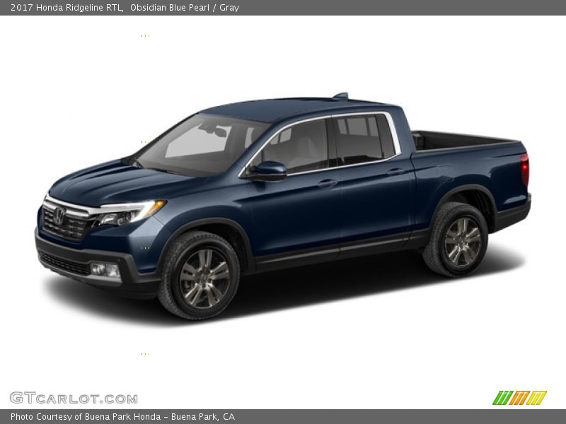 Obsidian Blue Pearl / Gray 2017 Honda Ridgeline RTL