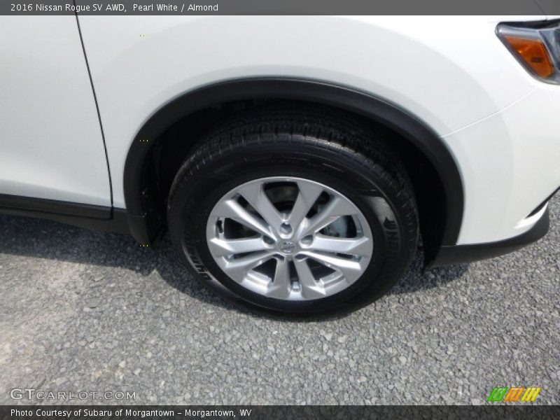 Pearl White / Almond 2016 Nissan Rogue SV AWD