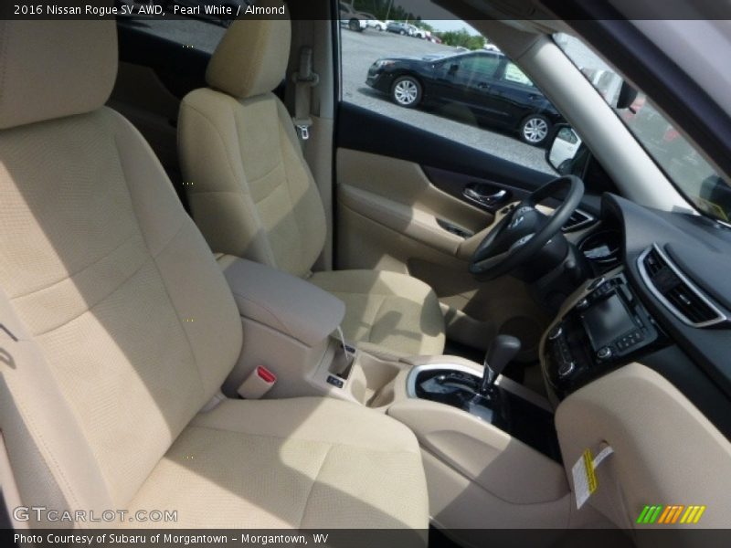 Pearl White / Almond 2016 Nissan Rogue SV AWD