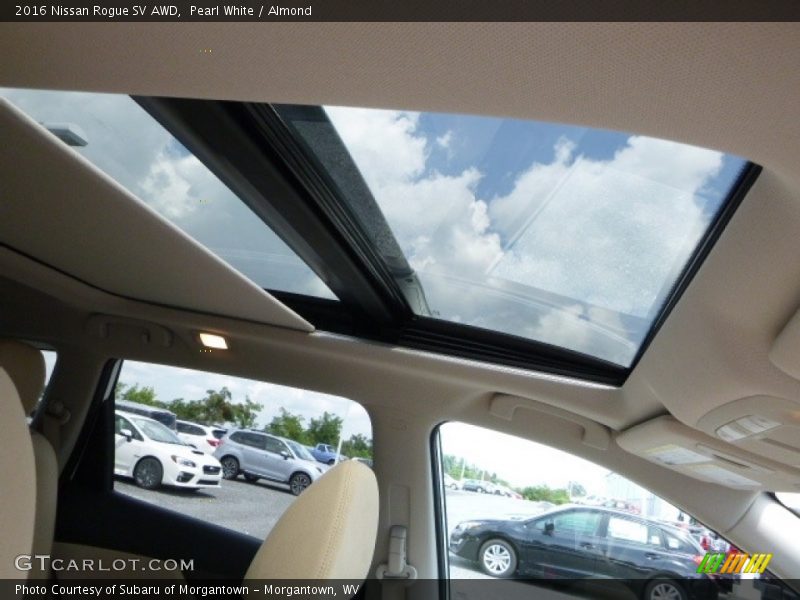 Pearl White / Almond 2016 Nissan Rogue SV AWD