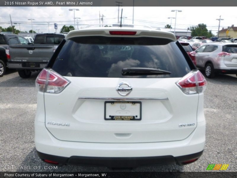 Pearl White / Almond 2016 Nissan Rogue SV AWD