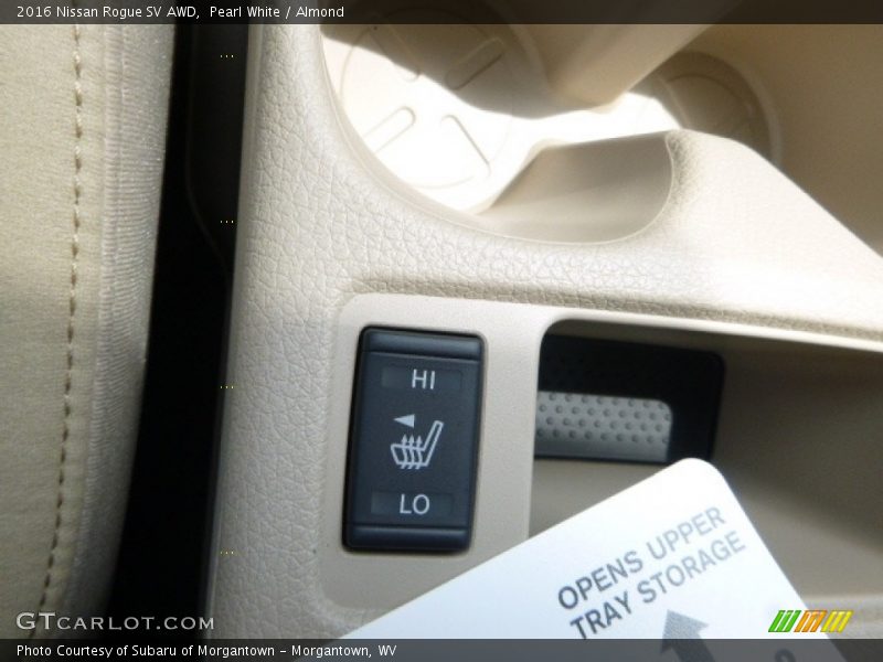 Pearl White / Almond 2016 Nissan Rogue SV AWD