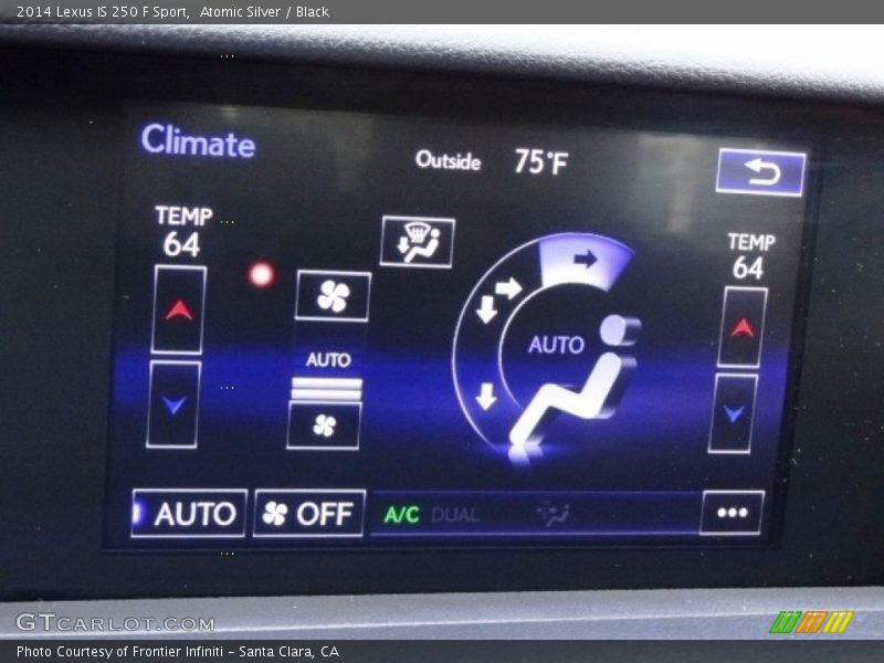 Atomic Silver / Black 2014 Lexus IS 250 F Sport