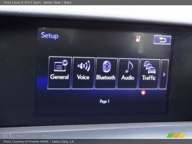 Atomic Silver / Black 2014 Lexus IS 250 F Sport