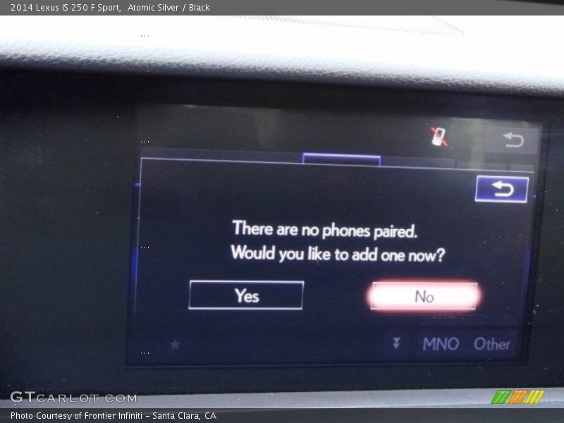 Atomic Silver / Black 2014 Lexus IS 250 F Sport