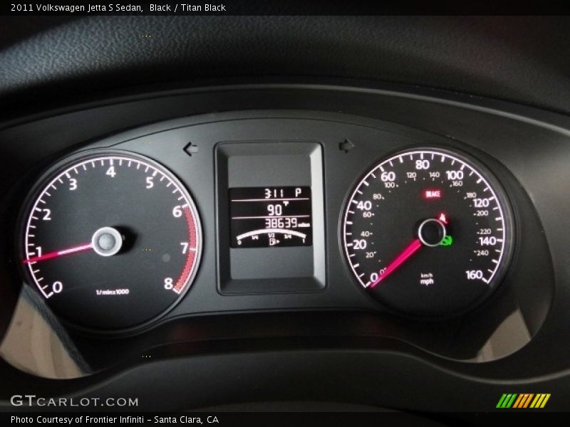 Black / Titan Black 2011 Volkswagen Jetta S Sedan