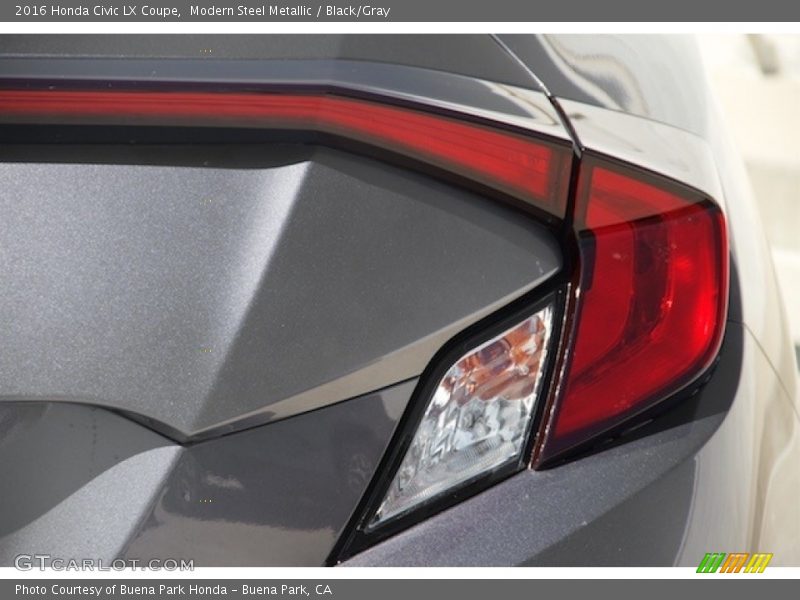 Modern Steel Metallic / Black/Gray 2016 Honda Civic LX Coupe