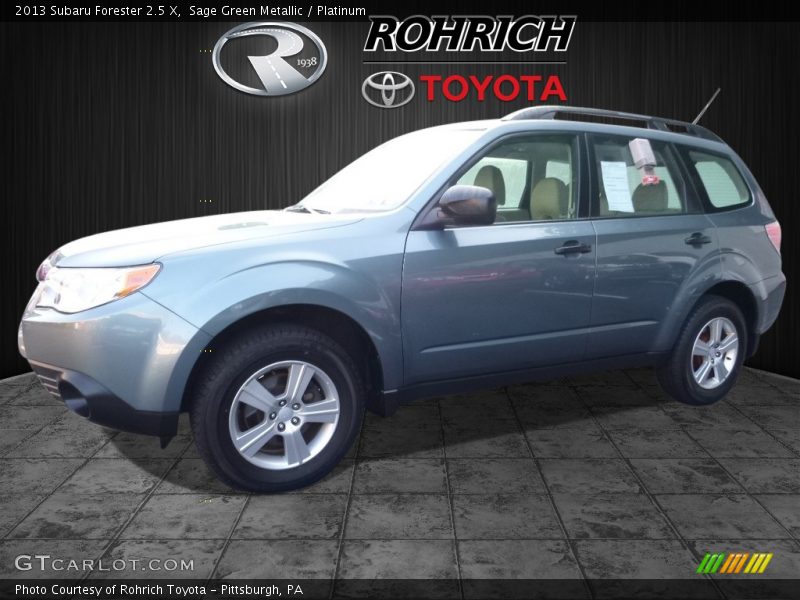 Sage Green Metallic / Platinum 2013 Subaru Forester 2.5 X