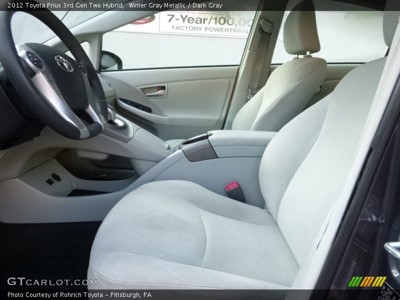 Winter Gray Metallic / Dark Gray 2012 Toyota Prius 3rd Gen Two Hybrid