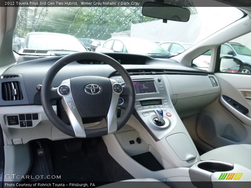 Winter Gray Metallic / Dark Gray 2012 Toyota Prius 3rd Gen Two Hybrid