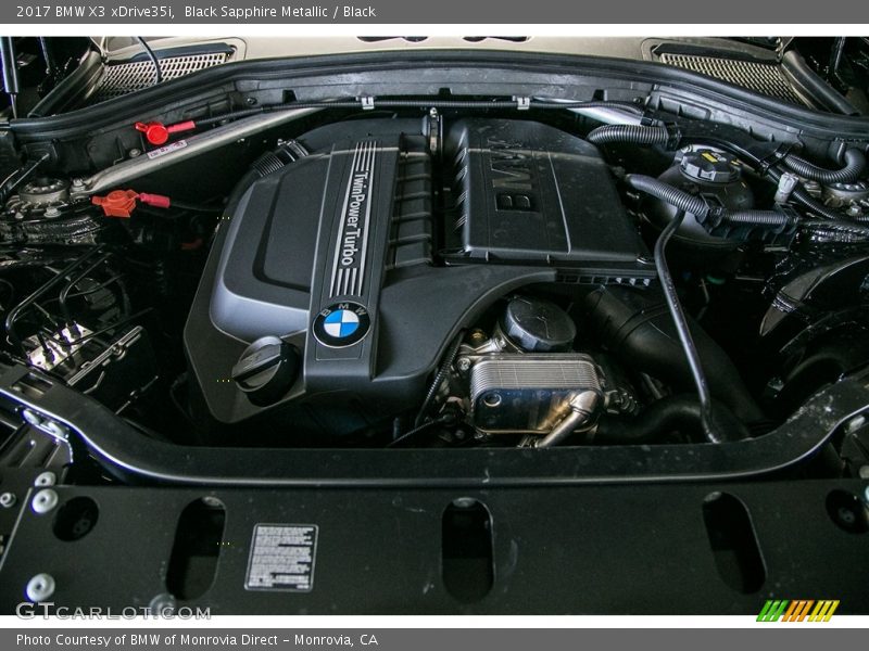 Black Sapphire Metallic / Black 2017 BMW X3 xDrive35i