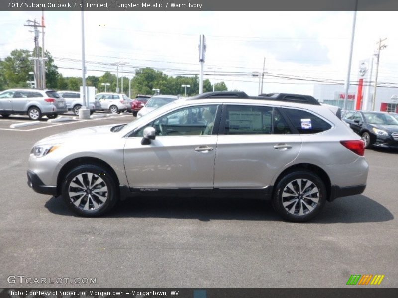 Tungsten Metallic / Warm Ivory 2017 Subaru Outback 2.5i Limited