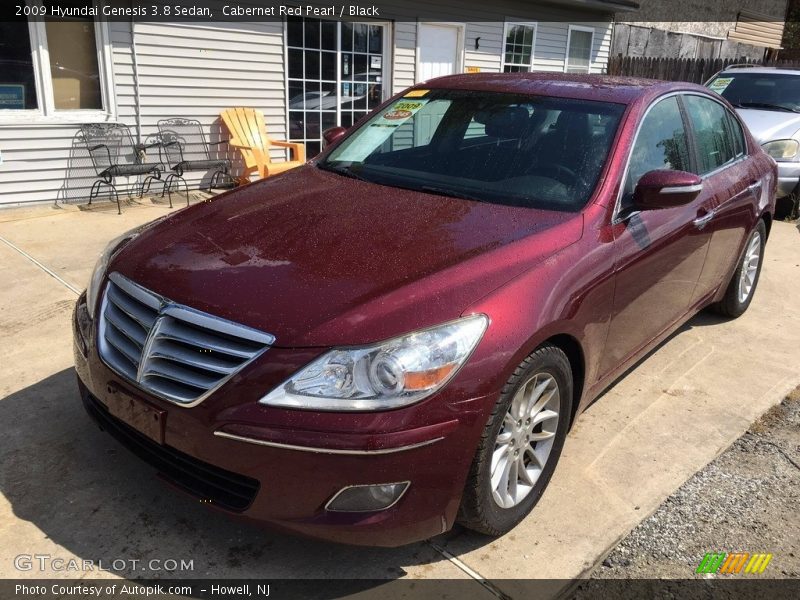 Cabernet Red Pearl / Black 2009 Hyundai Genesis 3.8 Sedan
