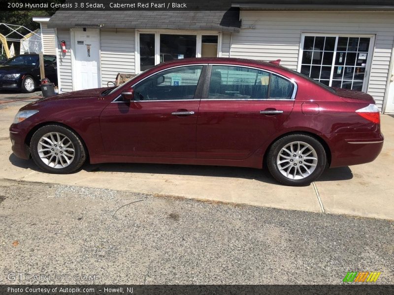 Cabernet Red Pearl / Black 2009 Hyundai Genesis 3.8 Sedan