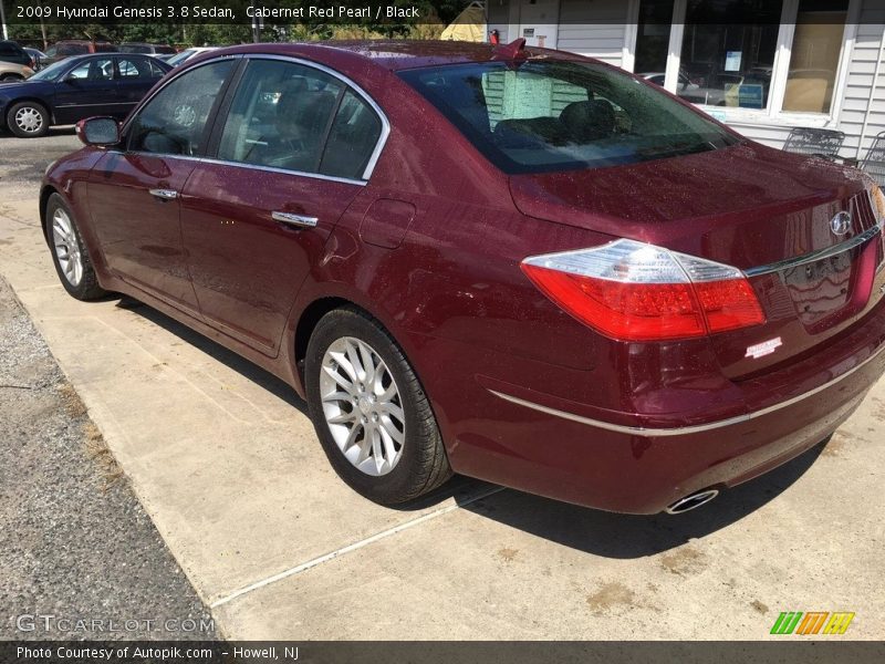 Cabernet Red Pearl / Black 2009 Hyundai Genesis 3.8 Sedan
