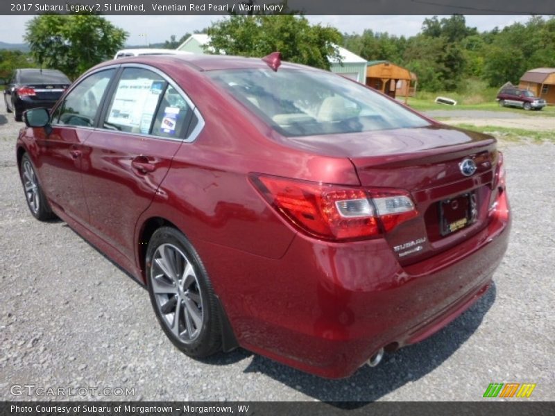 Venetian Red Pearl / Warm Ivory 2017 Subaru Legacy 2.5i Limited