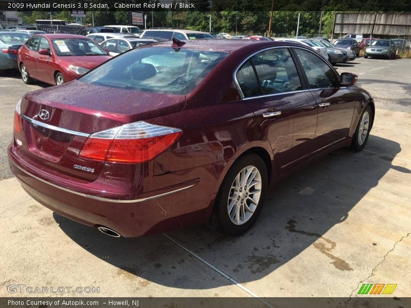 Cabernet Red Pearl / Black 2009 Hyundai Genesis 3.8 Sedan