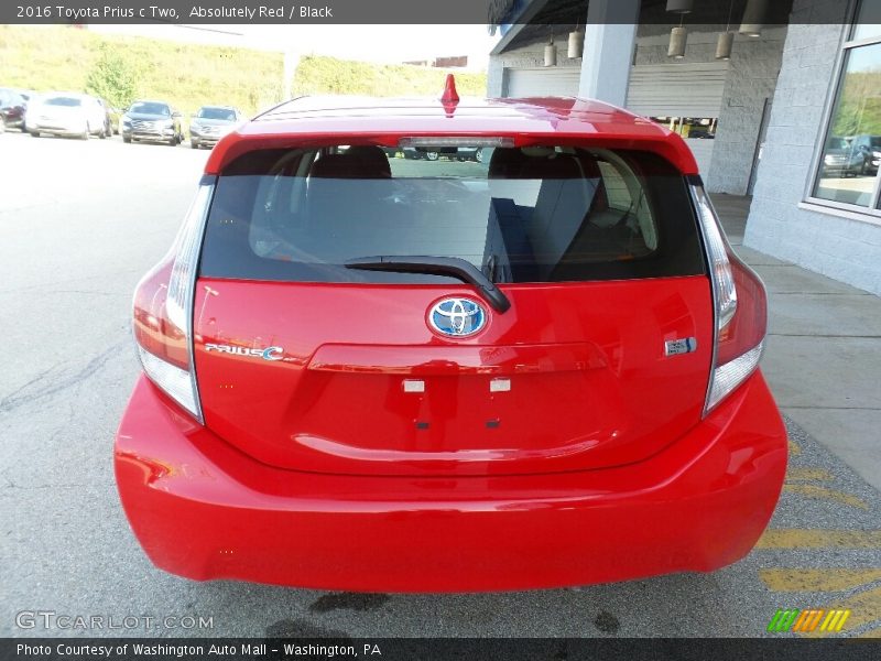 Absolutely Red / Black 2016 Toyota Prius c Two
